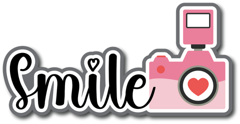 Smile - Scrapbook Page Title Die Cut