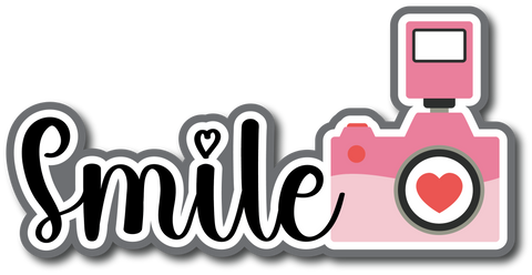 Smile - Scrapbook Page Title Sticker