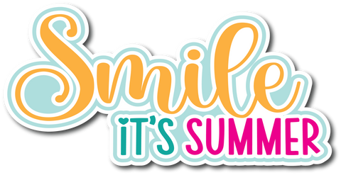 Smile It's Summer - Scrapbook Page Title Die Cut