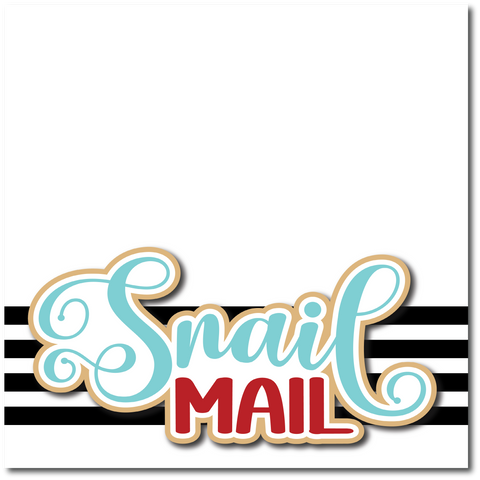 Snail Mail - Printed Premade Scrapbook Page 12x12 Layout