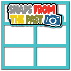 Snaps from the Past - 4 Frames - Scrapbook Page Layered Overlay Kit