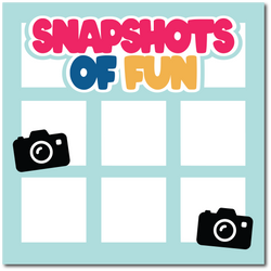 Snapshots of Fun - Printed Premade Scrapbook Page 12x12 Layout
