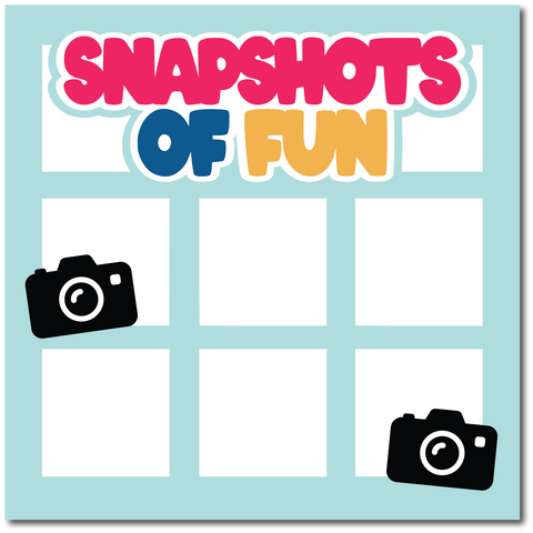 Snapshots of Fun - Printed Premade Scrapbook Page 12x12 Layout