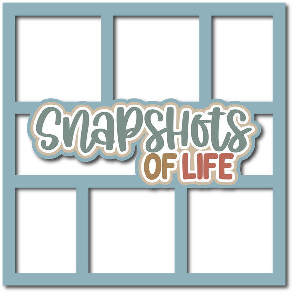 Snapshots of Life - 6 Frames - Scrapbook Page Layered Overlay Kit