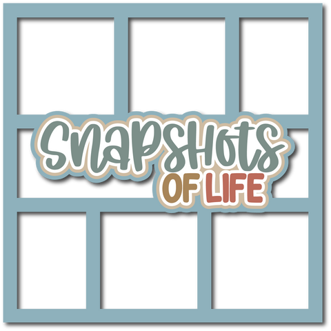 Snapshots of Life - 6 Frames - Scrapbook Page Layered Overlay Kit