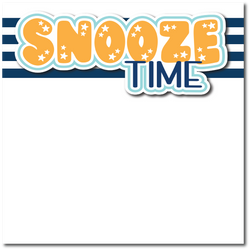 Snooze Time - Printed Premade Scrapbook Page 12x12 Layout