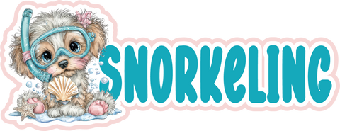 Snorkeling - Scrapbook Page Title Sticker