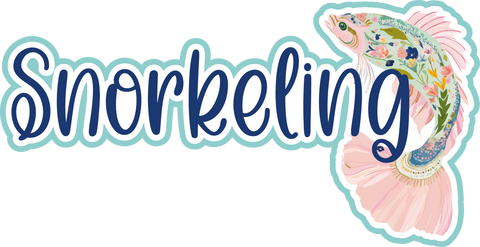 Snorkeling - Scrapbook Page Title Die Cut