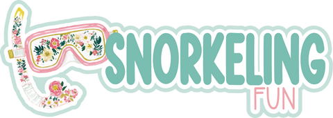 Snorkeling Fun - Scrapbook Page Title Die Cut