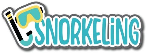 Snorkeling - Scrapbook Page Title Sticker