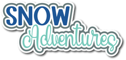 Snow Adventures - Scrapbook Page Title Sticker