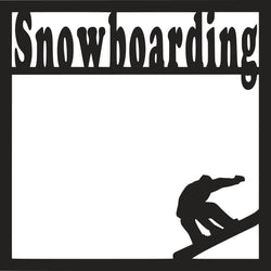Snowboarding - Scrapbook Page Overlay Die Cut - Choose a Color