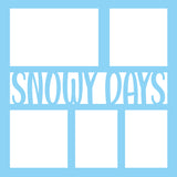Snowy Days - 5 Frames - Scrapbook Page Overlay Die Cut - Choose a Color