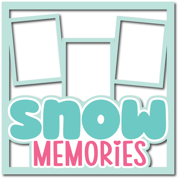 Snow Memories - 3 Frames - Layered Overlay - Digital Cut File - SVG - INSTANT DOWNLOAD
