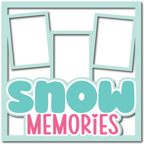 Snow Memories - 3 Frames - Layered Overlay - Digital Cut File - SVG - INSTANT DOWNLOAD