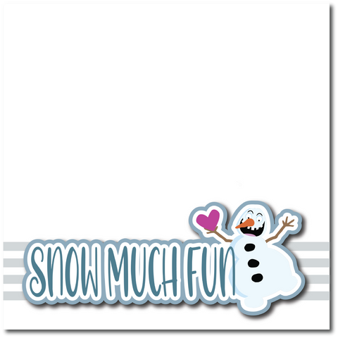 Snow Much Fun - Printed Premade Scrapbook Page 12x12 Layout