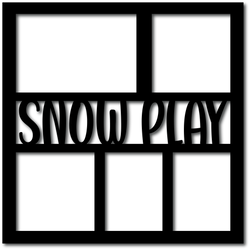 Snow Play - 5 Frames - Digital Cut File - SVG - INSTANT DOWNLOAD