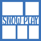 Snow Play - 5 Frames - Scrapbook Page Overlay Die Cut - Choose a Color