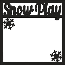 Snow Play - Scrapbook Page Overlay Die Cut - Choose a Color