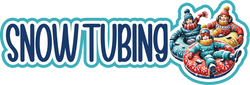 Snow Tubing - Scrapbook Page Title Sticker