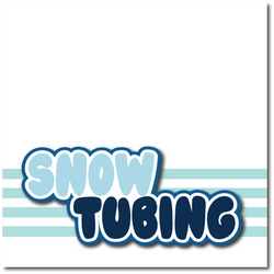 Snow Tubing - Printed Premade Scrapbook Page 12x12 Layout