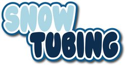 Snow Tubing - Scrapbook Page Title Sticker