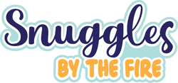 Snuggles by the Fire - Scrapbook Page Title Sticker