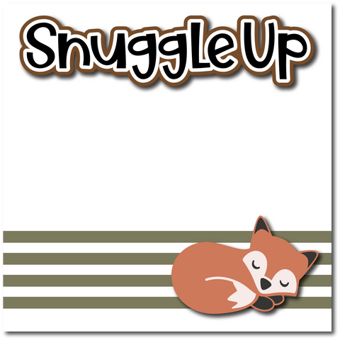 Snuggle Up - Printed Premade Scrapbook Page 12x12 Layout