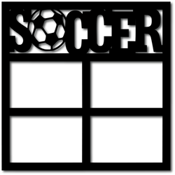 Soccer - 4 Frames - Digital Cut File - SVG - INSTANT DOWNLOAD