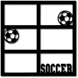 Soccer - 6 Frames - Digital Cut File - SVG - INSTANT DOWNLOAD
