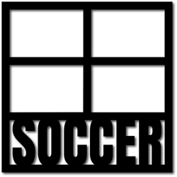 Soccer - 4 Frames - Digital Cut File - SVG - INSTANT DOWNLOAD