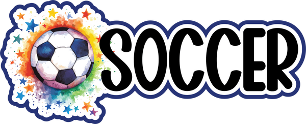 Soccer - Scrapbook Page Title Sticker