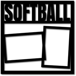 Softball  - 2 frames - Digital Cut File - SVG - INSTANT DOWNLOAD