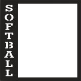 Softball - Scrapbook Page Overlay Die Cut - Choose a Color