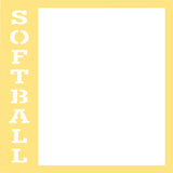 Softball - Scrapbook Page Overlay Die Cut - Choose a Color