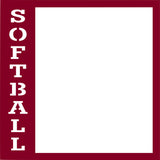 Softball - Scrapbook Page Overlay Die Cut - Choose a Color