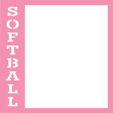 Softball - Scrapbook Page Overlay Die Cut - Choose a Color