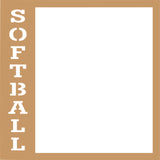 Softball - Scrapbook Page Overlay Die Cut - Choose a Color