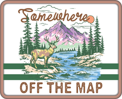 Somewhere Off the Map - Scrapbook Page Title Die Cut
