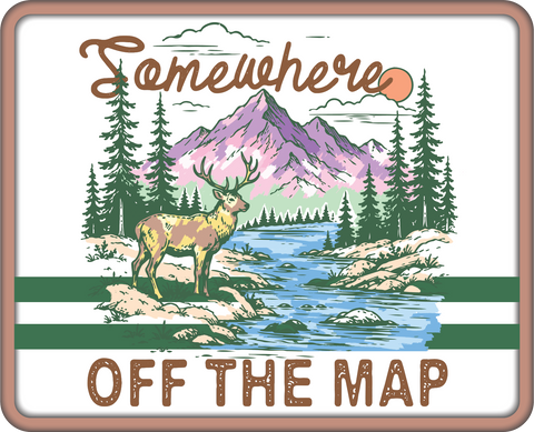 Somewhere Off the Map - Scrapbook Page Title Die Cut