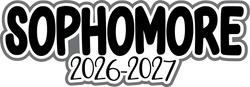Sophomore 2026-2027 - Scrapbook Page Title Die Cut