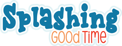 Splashing Good Time - Scrapbook Page Title Sticker