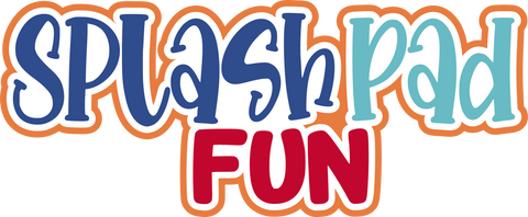 Splash Pad Fun - Scrapbook Page Title Sticker
