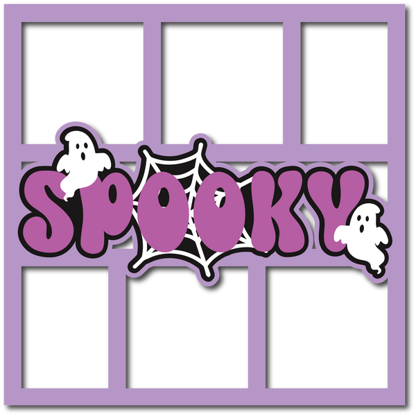 Spooky - 6 Frames - Layered Overlay - Digital Cut File - SVG - INSTANT DOWNLOAD
