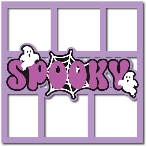 Spooky - 6 Frames - Layered Overlay - Digital Cut File - SVG - INSTANT DOWNLOAD