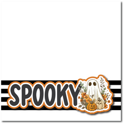 Spooky - Printed Premade Scrapbook Page 12x12 Layout