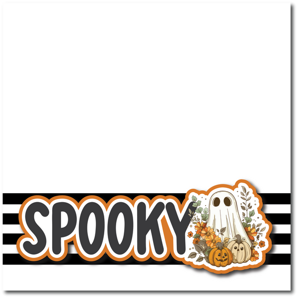 Spooky - Printed Premade Scrapbook Page 12x12 Layout