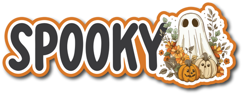 Spooky - Scrapbook Page Title Sticker