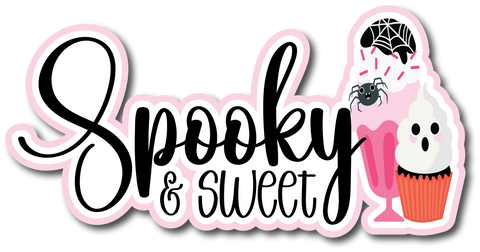 Spooky & Sweet - Scrapbook Page Title Die Cut