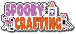 Spooky Craftying - Scrapbook Page Title Sticker